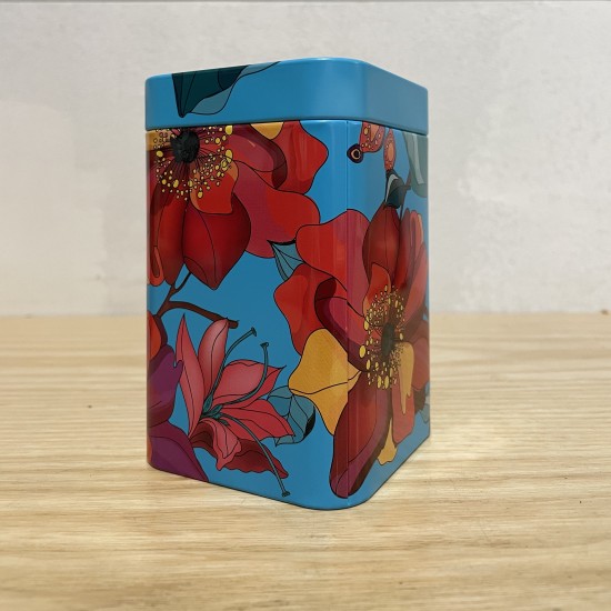 BOITE À THÉ métal Poppy Bleu