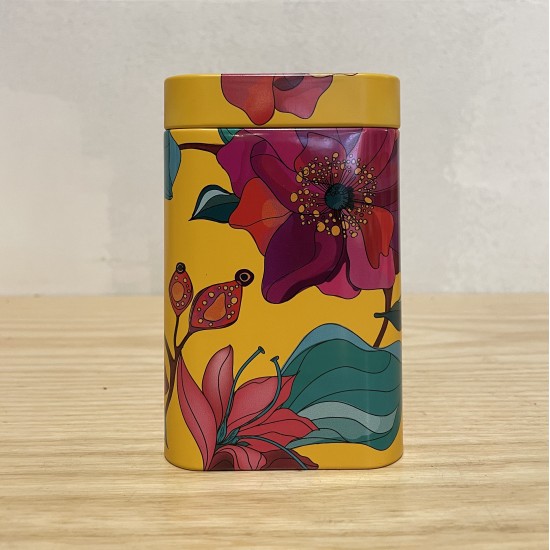 BOITE À THÉ métal Poppy Jaune