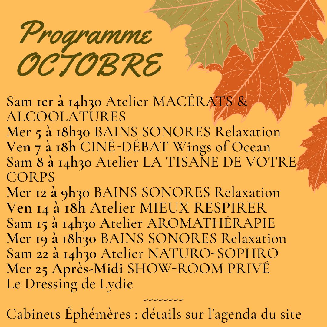 Programme d'octobre 2022